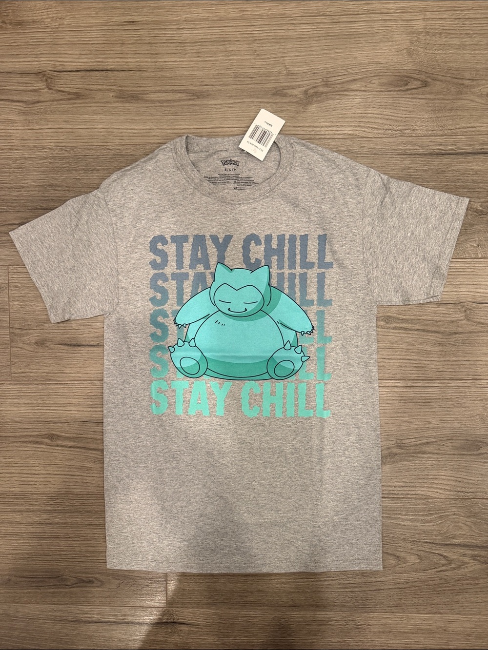 Pokemon Stay Chill Snorlax Tee Men’s Size Small